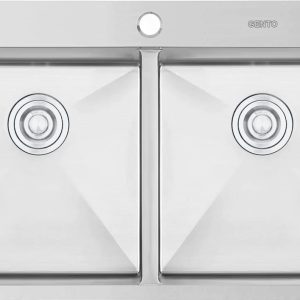 CHẬU RỬA 2 HỐ GENTO GT04-8448C | CAO CẤP | CHẤT LƯỢNG