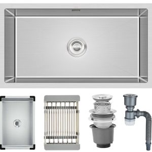 Chậu 1 hố RL04-8245DA có viền cong giúp quá trình vệ sinh trở nên dễ dàng hơn